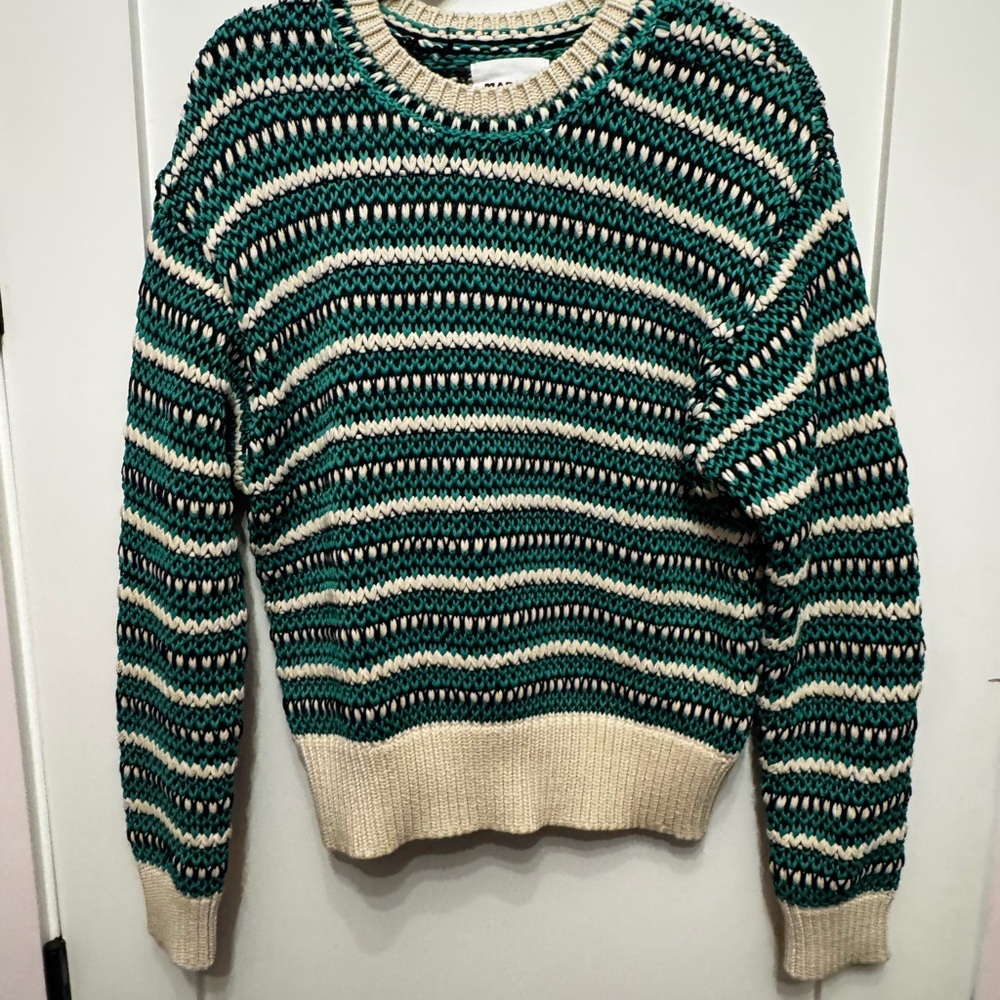 Isabel Marant Striped Green, Black and Cream Women's Sweater